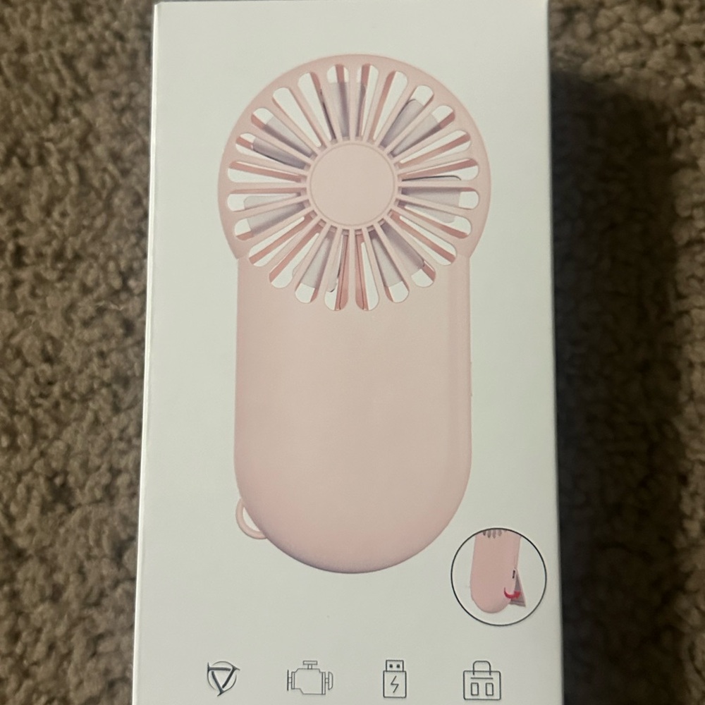 Amazon Essentials Blush Pink Mini Fan